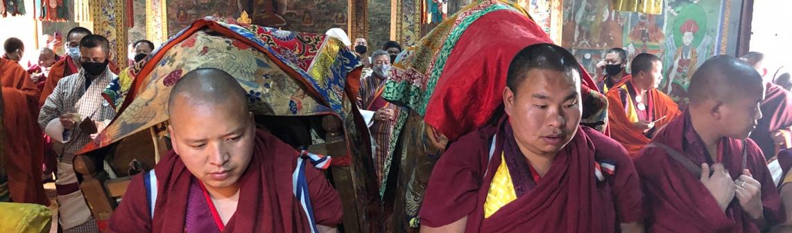 Today, monk body of Trongsa Dratshang move to Bumthang Kurjee(summer resident) from Trongsa Dzong.